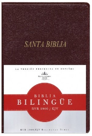 Biblia bilingüe. Imitación piel. Rojizo. Índice - RVR60/KJV
