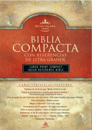 Biblia compacta referencias. Letra grande. Imitación piel. Negro - RVR60