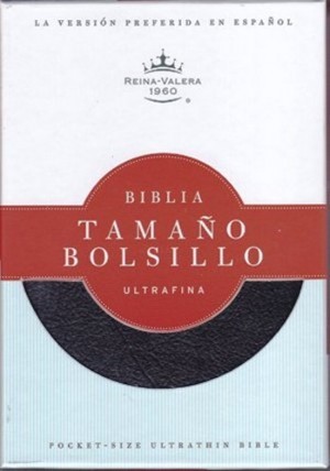 RVR 1960 Biblia Ultrafina Tamaño Bolsillo, piel fabricada negro