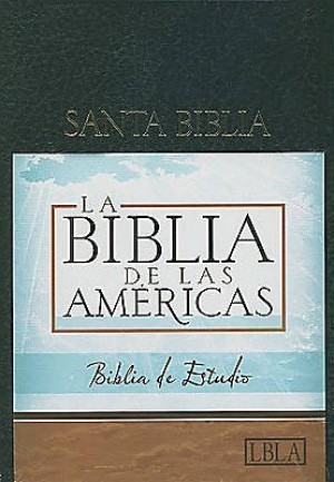 LBLA Biblia de Estudio, negro imitación piel