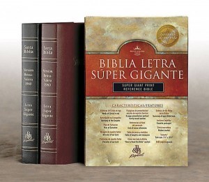 RVR 1960 Biblia Letra Súper Gigante con Referencias, negro piel fabricada