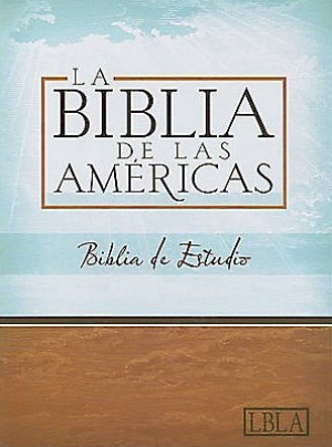 LBLA Biblia de Estudio, borgoña piel fabricada con índice