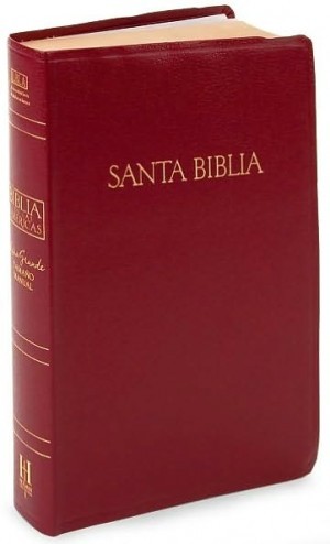 Biblia manual. Letra grande. Imitación piel. Rojizo. Índice - LBLA