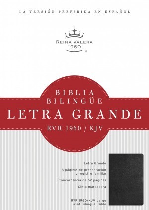RVR 1960/KJV Biblia Bilingüe Letra Grande, negro tapa dura