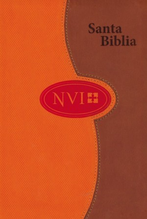 Biblia letra grande. 2 tonos. Naranja/marrón - NVI