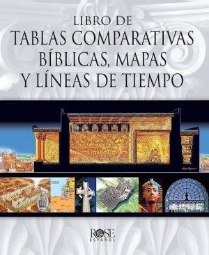 Libro de tablas comparativas bíblicas, mapas y líneas de tiempo