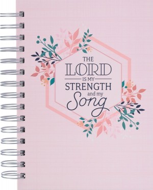Diario Lord is my strength and my song (Salmo 118:14). Tapa dura. Rosado. Espiral (inglés)