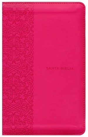 Biblia manual. Letra grande. 2 tonos. Fucsia. Cremallera - RVR60