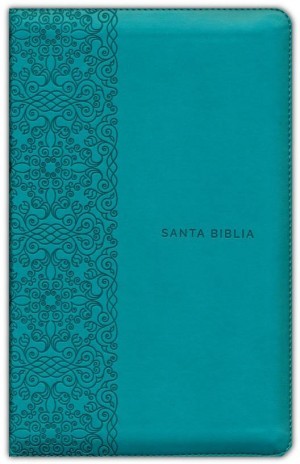 Biblia manual. Letra grande. 2 tonos. Turquesa. Cremallera - RVR60