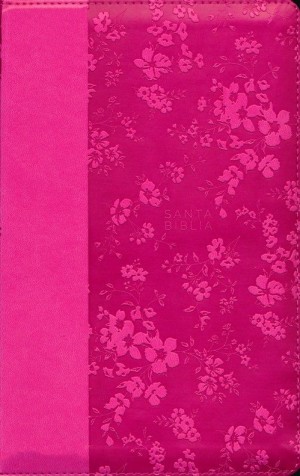 Biblia manual. Letra grande. 2 tonos. Fucsia. Cremallera. Índice - RVR60