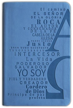 Biblia manual. Letra grande. Edición Nombres de Dios. 2 tonos. Azul - RVR60