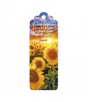 Marcador en 3D para mujer Isaías 60:1 (bilingüe)