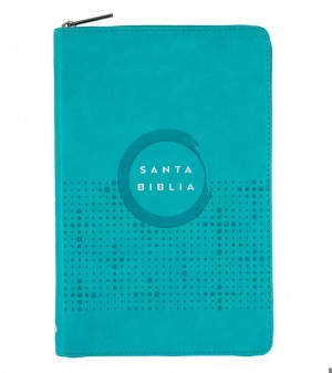 Biblia manual. Ultrafina. Imitación piel. Turquesa. Cremallera - NVI