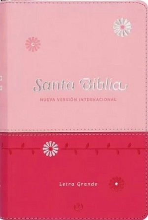 Biblia manual. Letra grande. 2 tonos. Fucsia/rosa. Cremallera - NVI