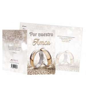 Tarjeta en 3 D Por nuestro amor (1 Pedro 4:8)