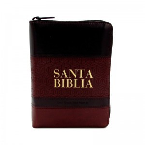 Biblia bolsillo. Letra grande. 2 tonos. Marrón. Índice - RVR60