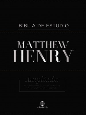 Biblia de estudio Matthew Henry. Piel especial. Negro - RVR77