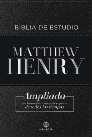 Biblia de estudio Matthew Henry. Piel especial. Negro. Índice - RVR77