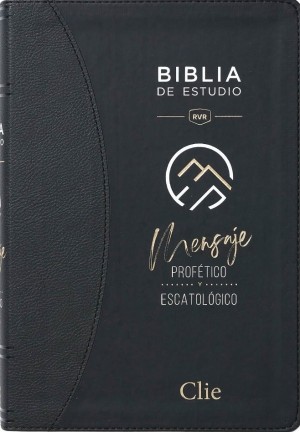 Biblia de estudio mensaje profético y escatológico. 2 tonos. Negro. Índice - RVR77