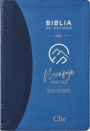 Biblia de estudio mensaje profético y escatológico. 2 tonos. Azul - RVR77