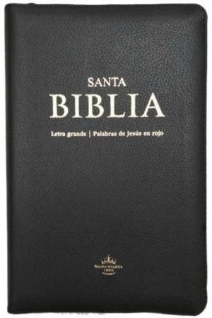 Biblia manual. Letra grande. Imitación piel. Negro. Cremallera. Índice - RVR60
