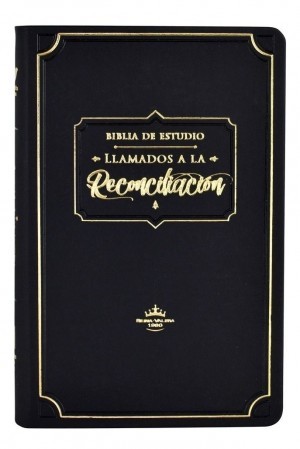 Biblia de estudio Llamados a la Reconciliación. Piel especial. Negro. Índice - RVR60