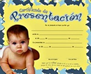 Certificado - Presentación de niñas (pack de 20)